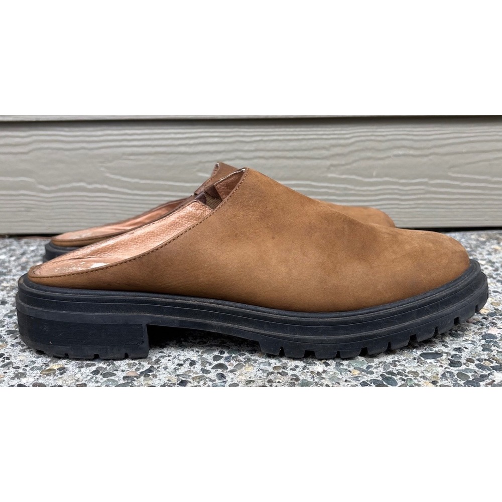 Madewell The Bradley Brown Suede Mule Clogs Lug Sole Platform Women's Size 9